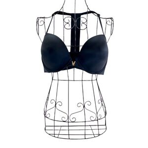 Victoria’s Secret Women’s Black Sexy Illusions Demi Front Close Bra Size 34DD